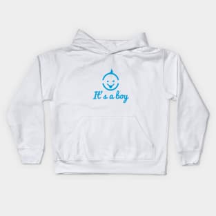it's a boy design with cute face icon Kids Hoodie